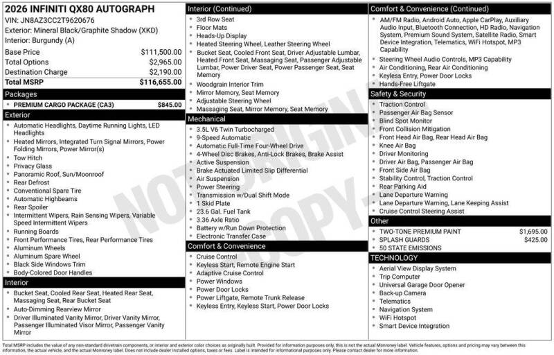 2026 Infiniti QX80 Autograph