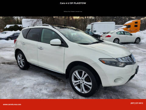 2010 Nissan Murano for sale at Cars 4 U OF PLAISTOW in Plaistow NH