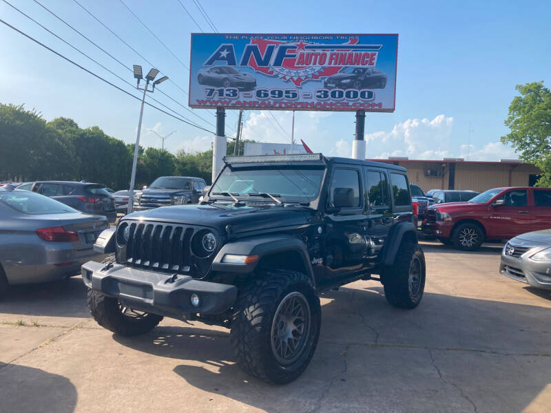 2019 Jeep Wrangler Unlimited for sale at ANF AUTO FINANCE in Houston TX