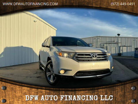 2011 Toyota Highlander for sale at DFW AUTO FINANCING LLC in Dallas TX