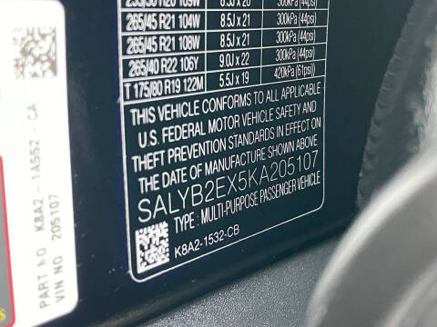 2019 Land Rover Range Rover Velar P250 S