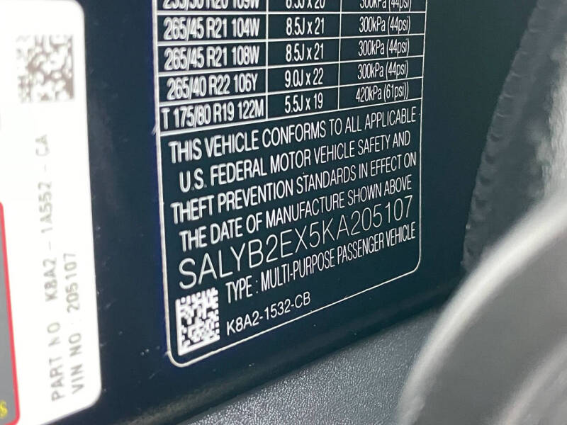 2019 Land Rover Range Rover Velar P250 S