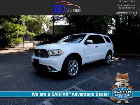 2015 Dodge Durango for sale at Zed Motors in Raleigh NC