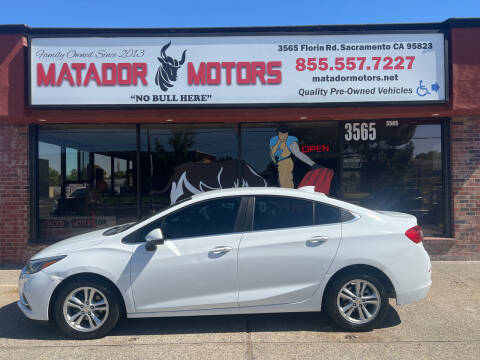 2016 Chevrolet Cruze for sale at Matador Motors in Sacramento CA