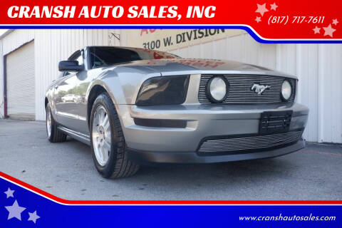 2008 Ford Mustang for sale at CRANSH AUTO SALES, INC in Arlington TX