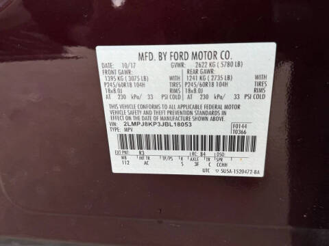 2018 Lincoln MKX Select