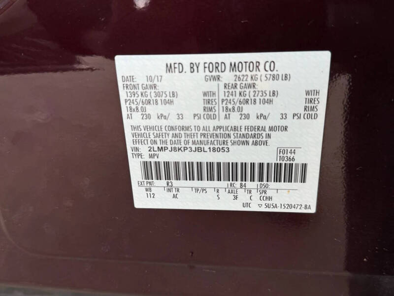 2018 Lincoln MKX Select