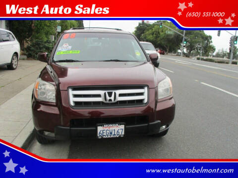 2008 Honda Pilot for sale at West Auto Sales in Belmont CA