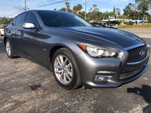 2016 Infiniti Q50 for sale at RIVERSIDE MOTORCARS INC - Main Lot in New Smyrna Beach FL