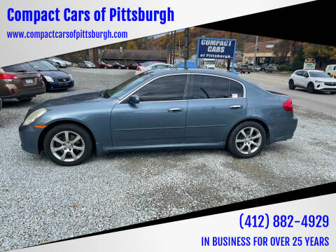 2006 Infiniti G35 for sale at Compact Cars of Pittsburgh in Pittsburgh PA