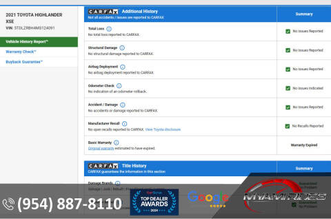 2021 Toyota Highlander XSE