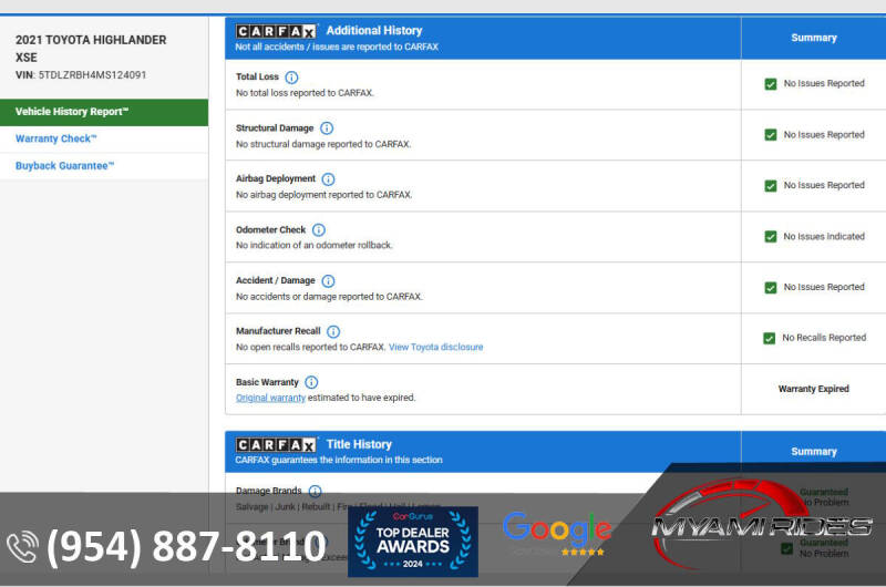 2021 Toyota Highlander XSE