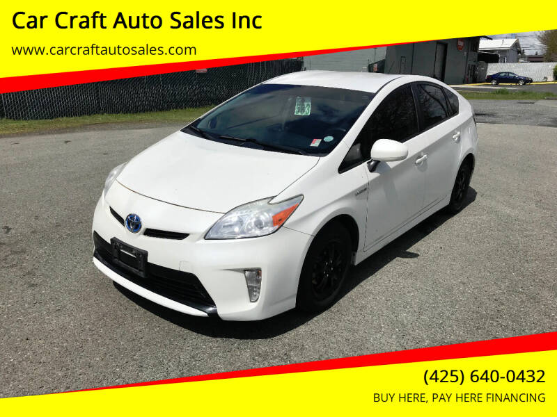 2013 Toyota Prius for sale at Car Craft Auto Sales Inc in Lynnwood WA