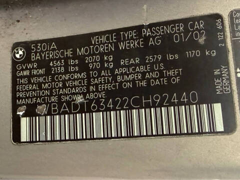 2002 BMW 5 Series 530i