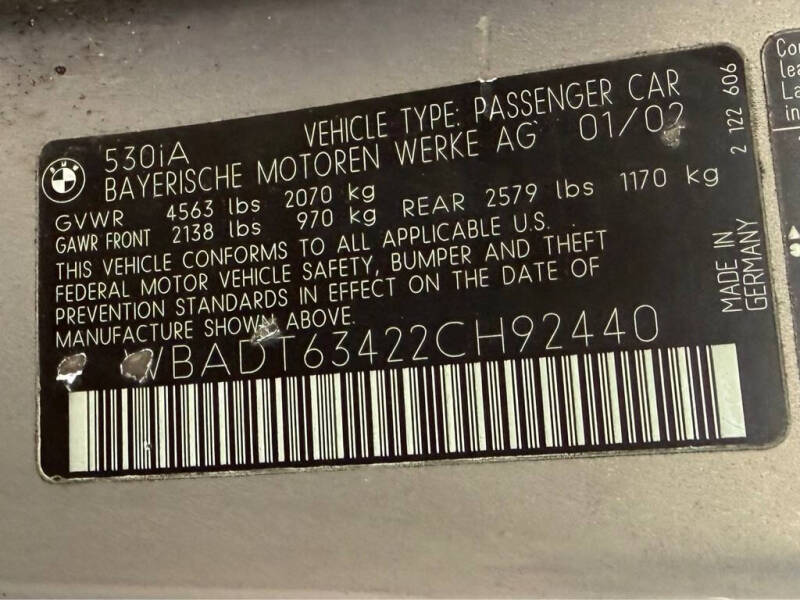 2002 BMW 5 Series 530i