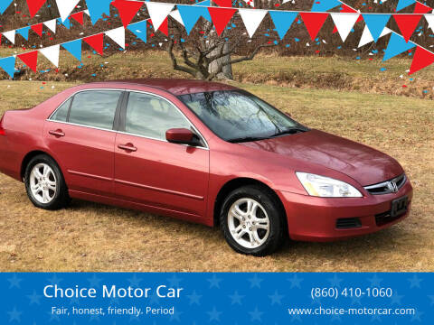 2007 Honda Accord for sale at Choice Motor Car in Plainville CT