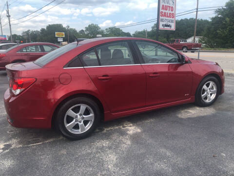 2012 Chevrolet Cruze for sale at Mac's Auto Sales in Camden SC