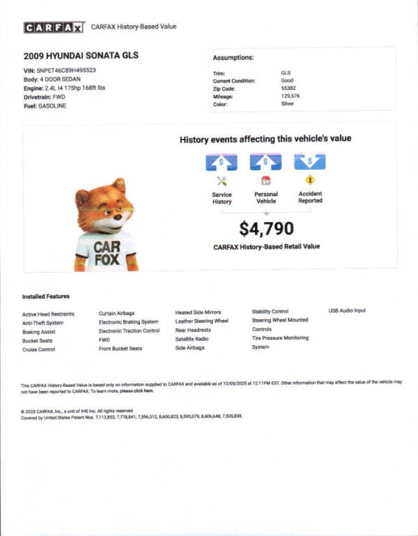 2009 Hyundai Sonata GLS