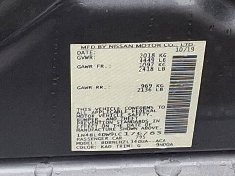 2020 Nissan Altima 2.5 SV