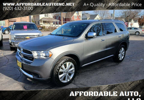 2012 Dodge Durango for sale at AFFORDABLE AUTO, LLC in Green Bay WI