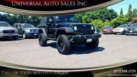 2011 Jeep Wrangler for sale at Universal Auto Sales in Salem OR