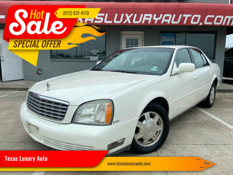 2004 Cadillac DeVille for sale at Texas Luxury Auto in Cedar Hill TX