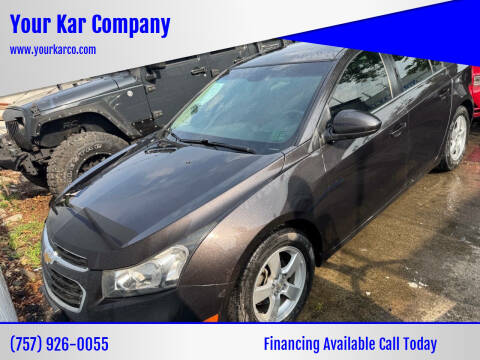 2016 Chevrolet Cruze Limited for sale at Your Kar Company in Norfolk VA