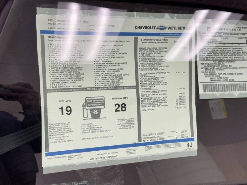 2002 Chevrolet Camaro Z28