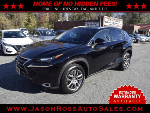 2015 Lexus NX 200t for sale at Jason Ross Auto Sales in Burlington NC