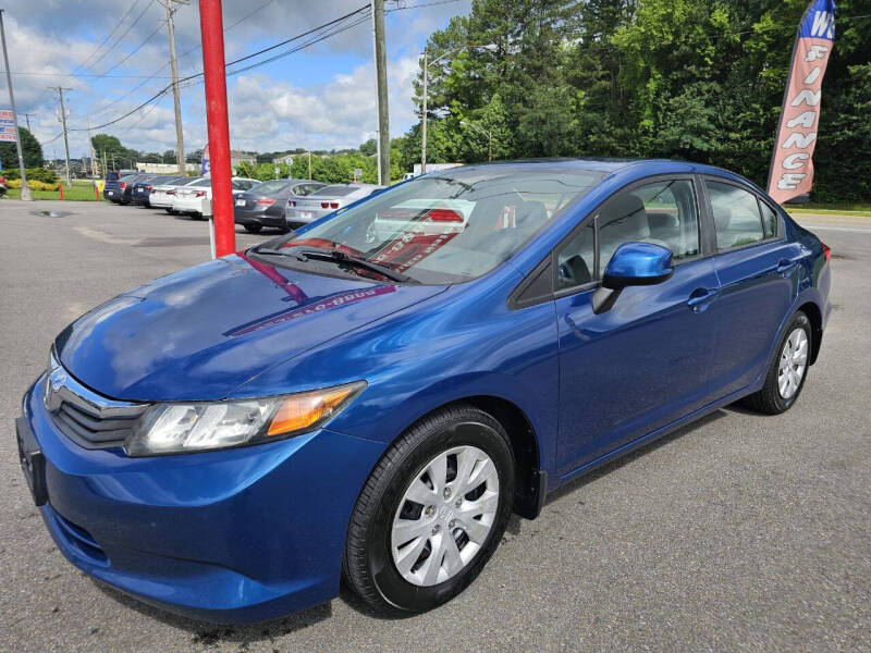 Used 2012 Honda Civic LX with VIN 19XFB2F57CE357867 for sale in Kingsport, TN