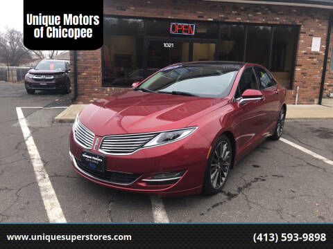 2014 Lincoln MKZ for sale at Unique Motors of Chicopee in Chicopee MA