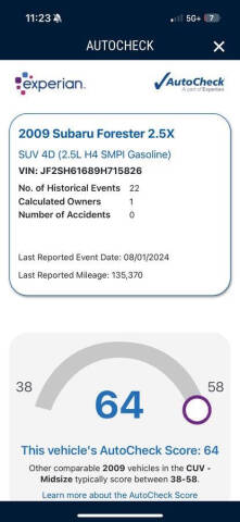 2009 Subaru Forester 2.5 X