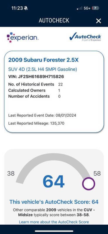 2009 Subaru Forester 2.5 X