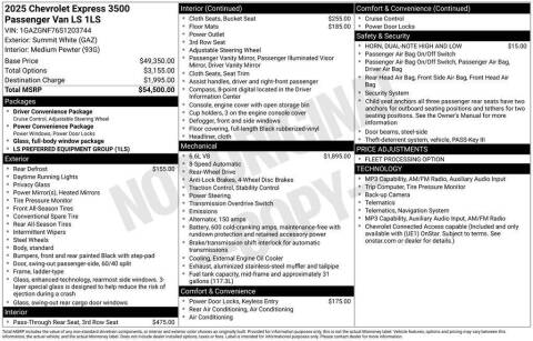 2025 Chevrolet Express LS 3500