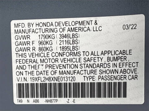 2022 Honda Civic Sport