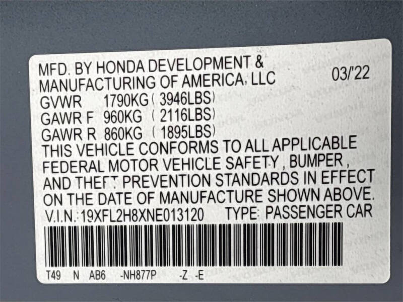 2022 Honda Civic Sport