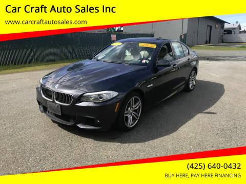 2013 BMW 5 Series for sale at Car Craft Auto Sales Inc in Lynnwood WA