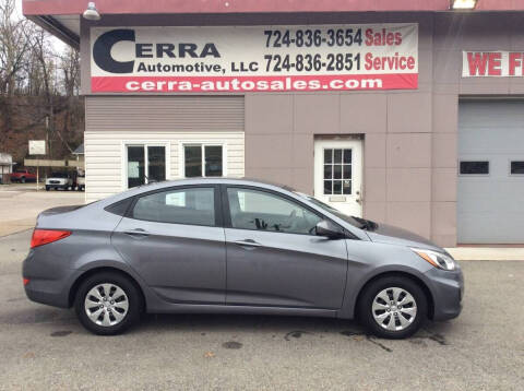 2016 Hyundai Accent for sale at Cerra Automotive LLC in Greensburg PA