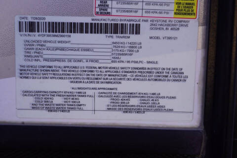 2021 Keystone RV Voltage