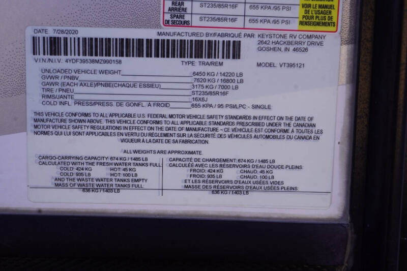 2021 Keystone RV Voltage