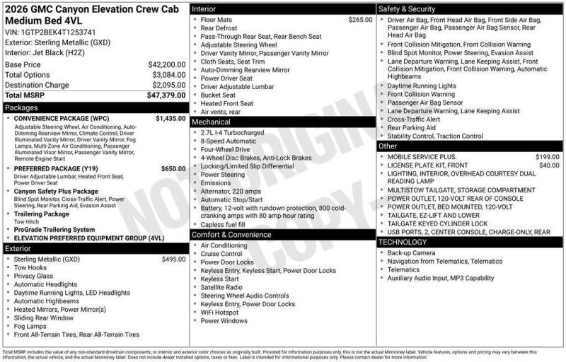 2026 GMC Canyon Elevation