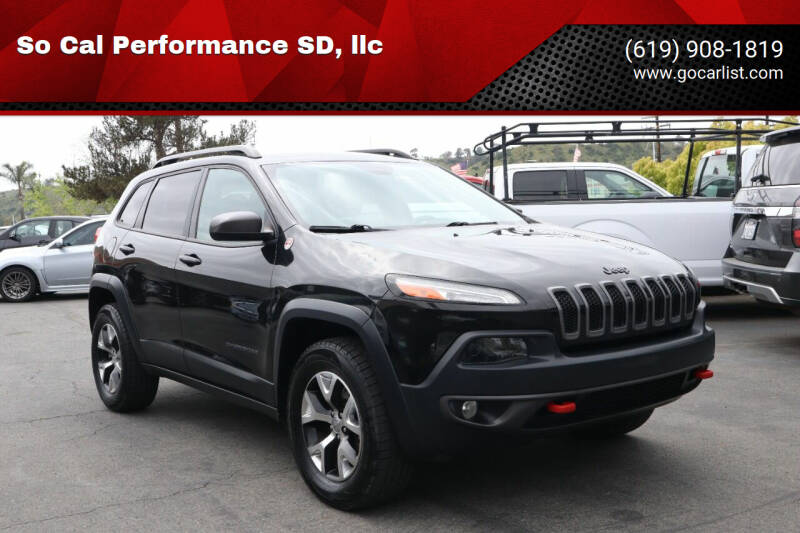 2015 Jeep Cherokee for sale at So Cal Performance SD, llc in San Diego CA