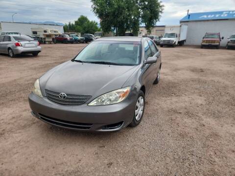 2002 Toyota Camry for sale at PYRAMID MOTORS - Fountain Lot in Fountain CO