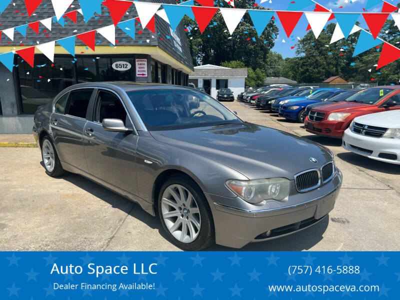2003 BMW 7 Series for sale at Auto Space LLC in Norfolk VA
