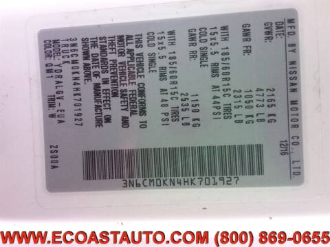 2017 Nissan NV200 SV