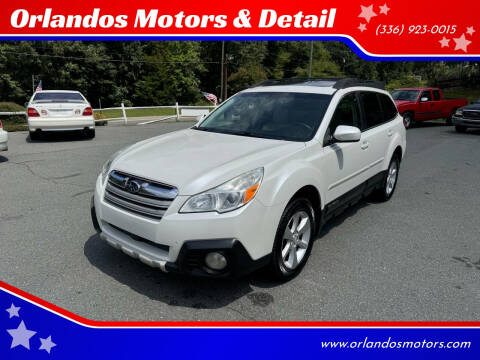 2013 Subaru Outback for sale at Orlandos Motors & Detail in Winston Salem NC