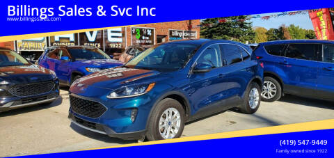 2020 Ford Escape for sale at Billings Sales & Svc Inc in Clyde OH