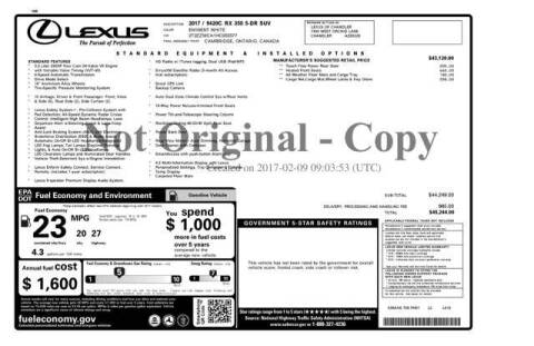 2017 Lexus RX 350