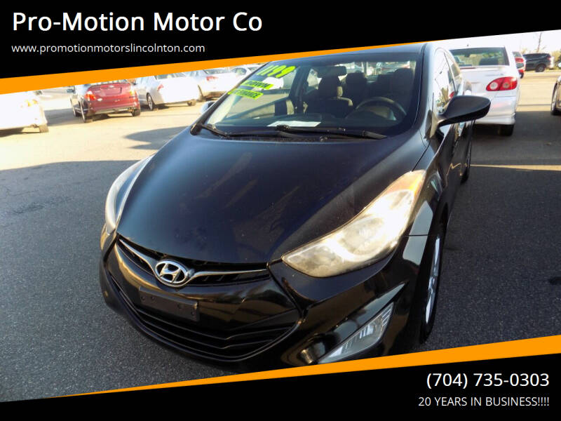 2013 Hyundai Elantra Coupe for sale at Pro-Motion Motor Co in Lincolnton NC