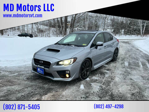 2017 Subaru WRX for sale at MD Motors LLC in Williston VT